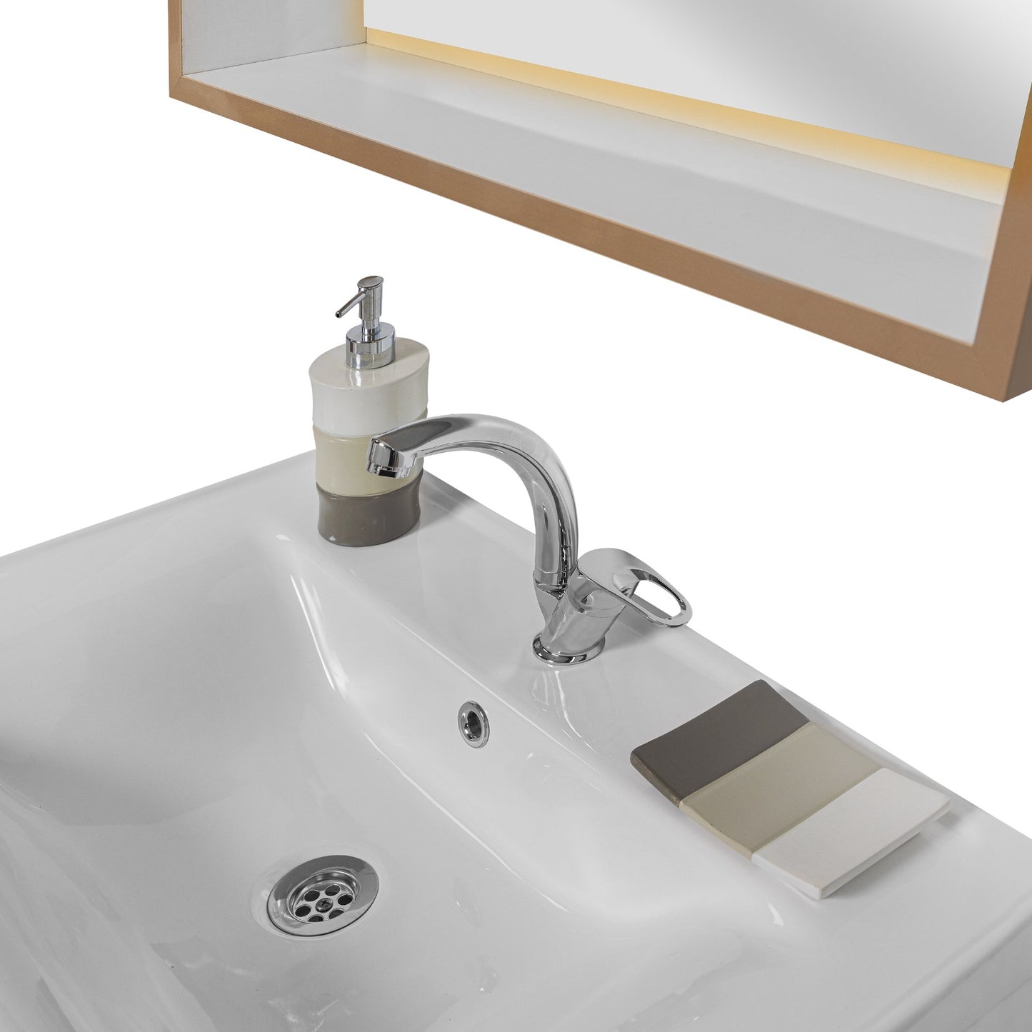 Bathroom cabinet with single sink - Infinty Aurora Home Decor