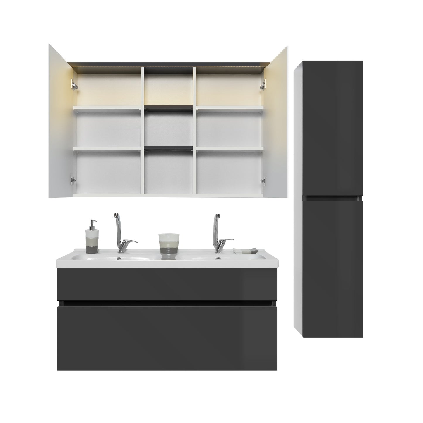 Bathroom cabinet with double sinks Dosaur - Infinty Aurora Home Decor