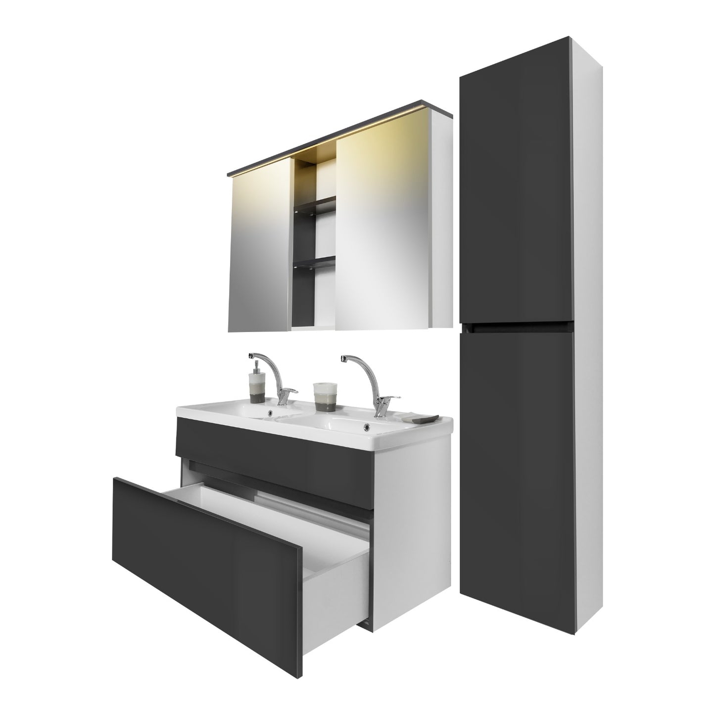 Bathroom cabinet with double sinks Dosaur - Infinty Aurora Home Decor