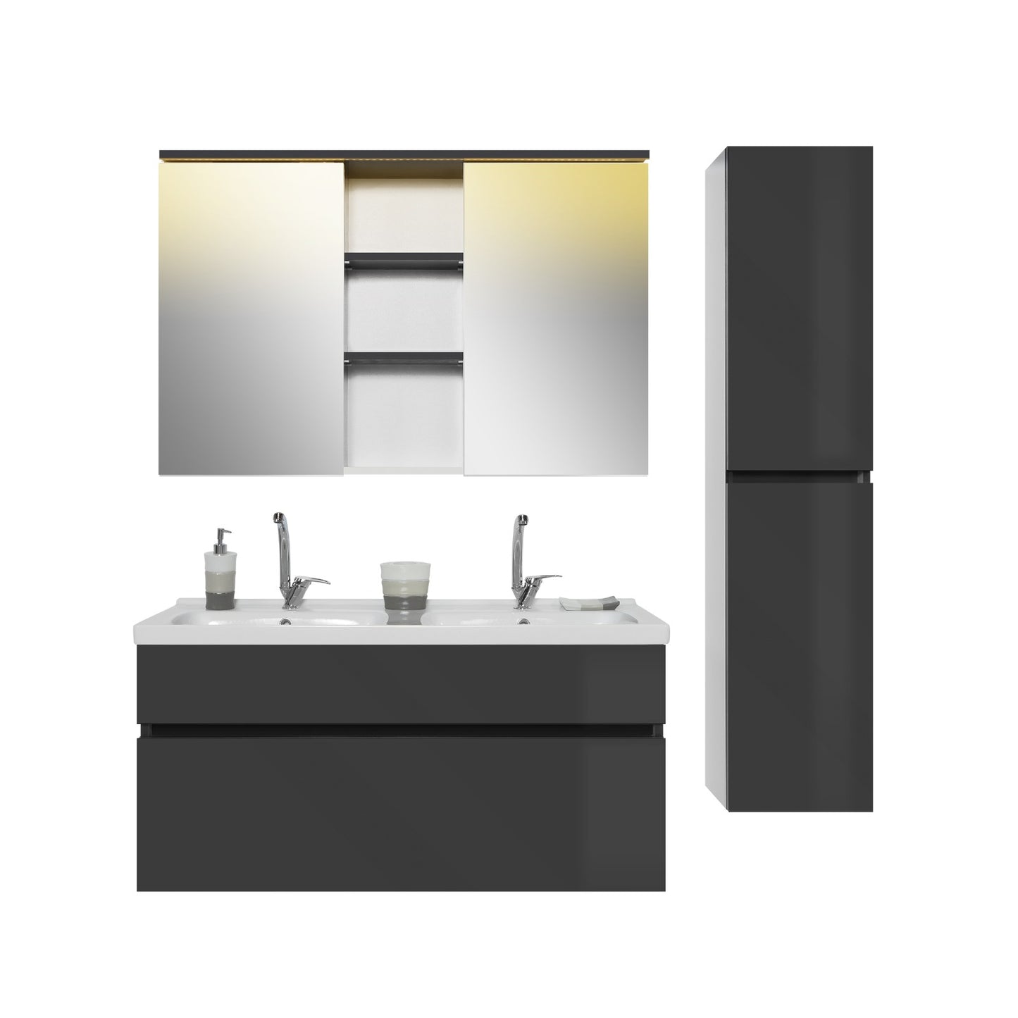 Bathroom cabinet with double sinks Dosaur - Infinty Aurora Home Decor