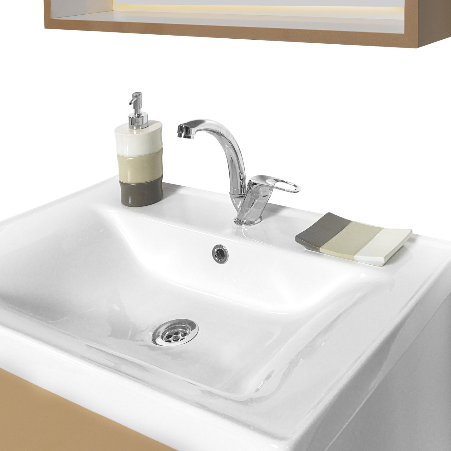 Bathroom cabinet with single sink - Infinty Aurora Home Decor