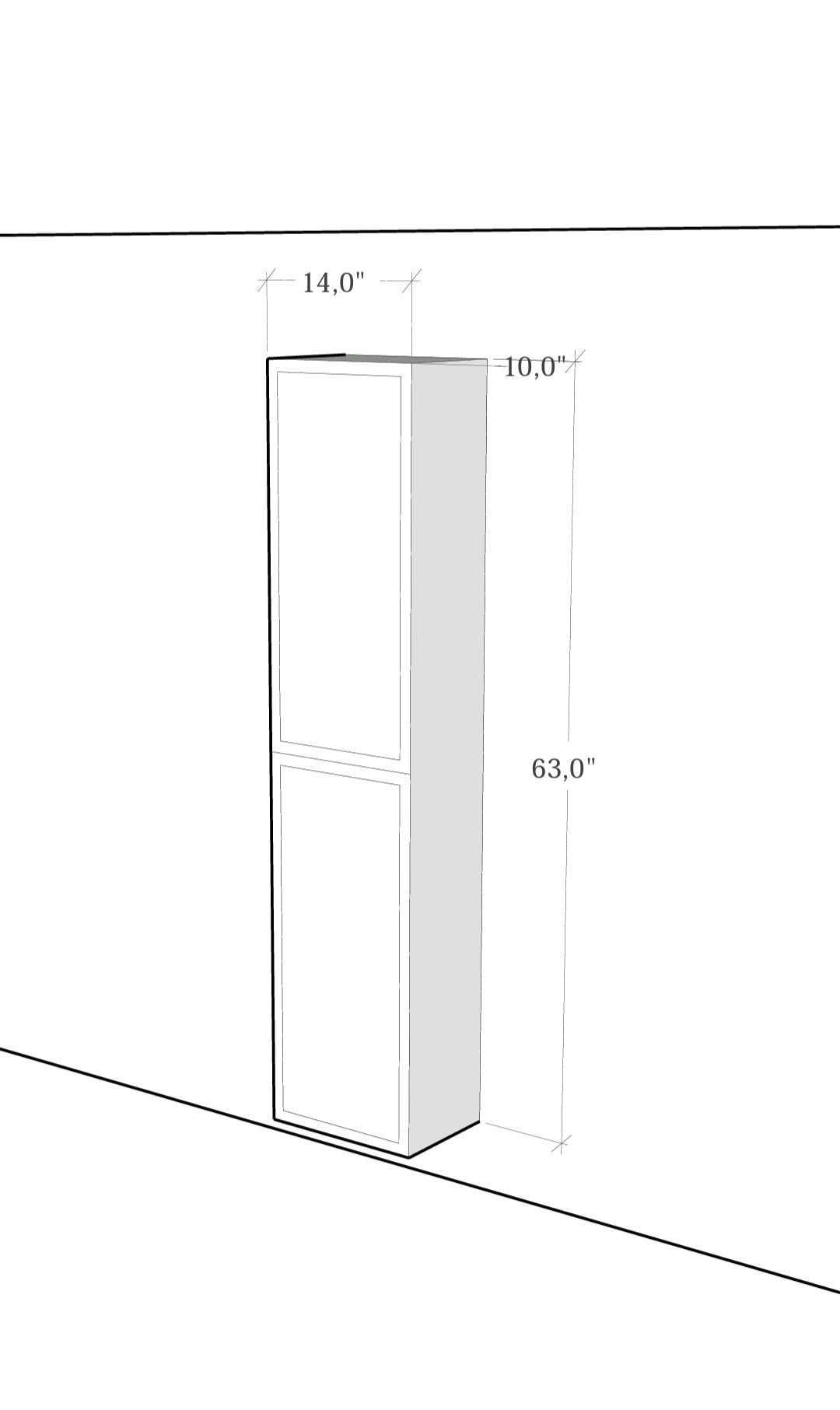 Bathroom cabinet with single sink Piago - Infinty Aurora Home Decor