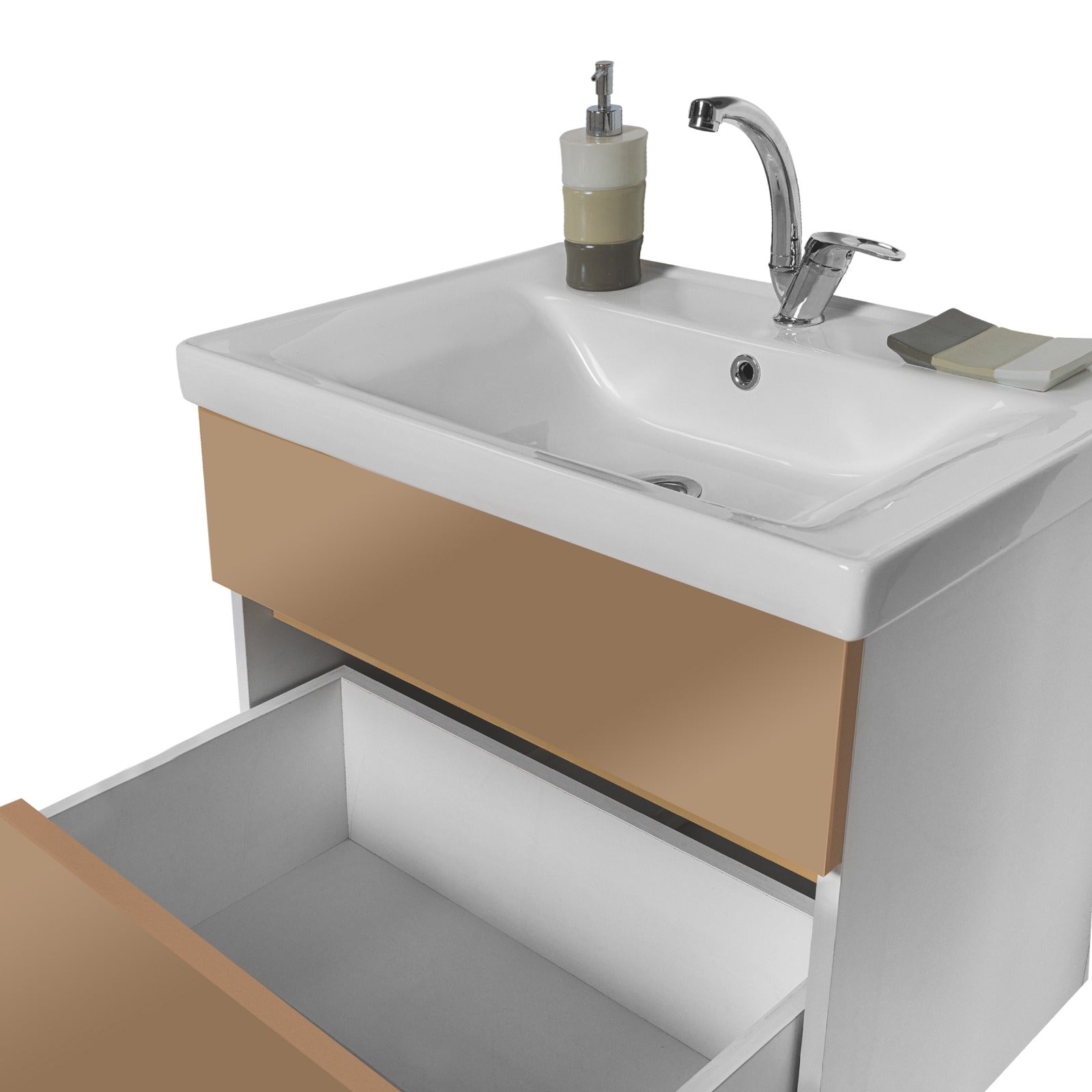 Bathroom cabinet with single sink - Infinty Aurora Home Decor 