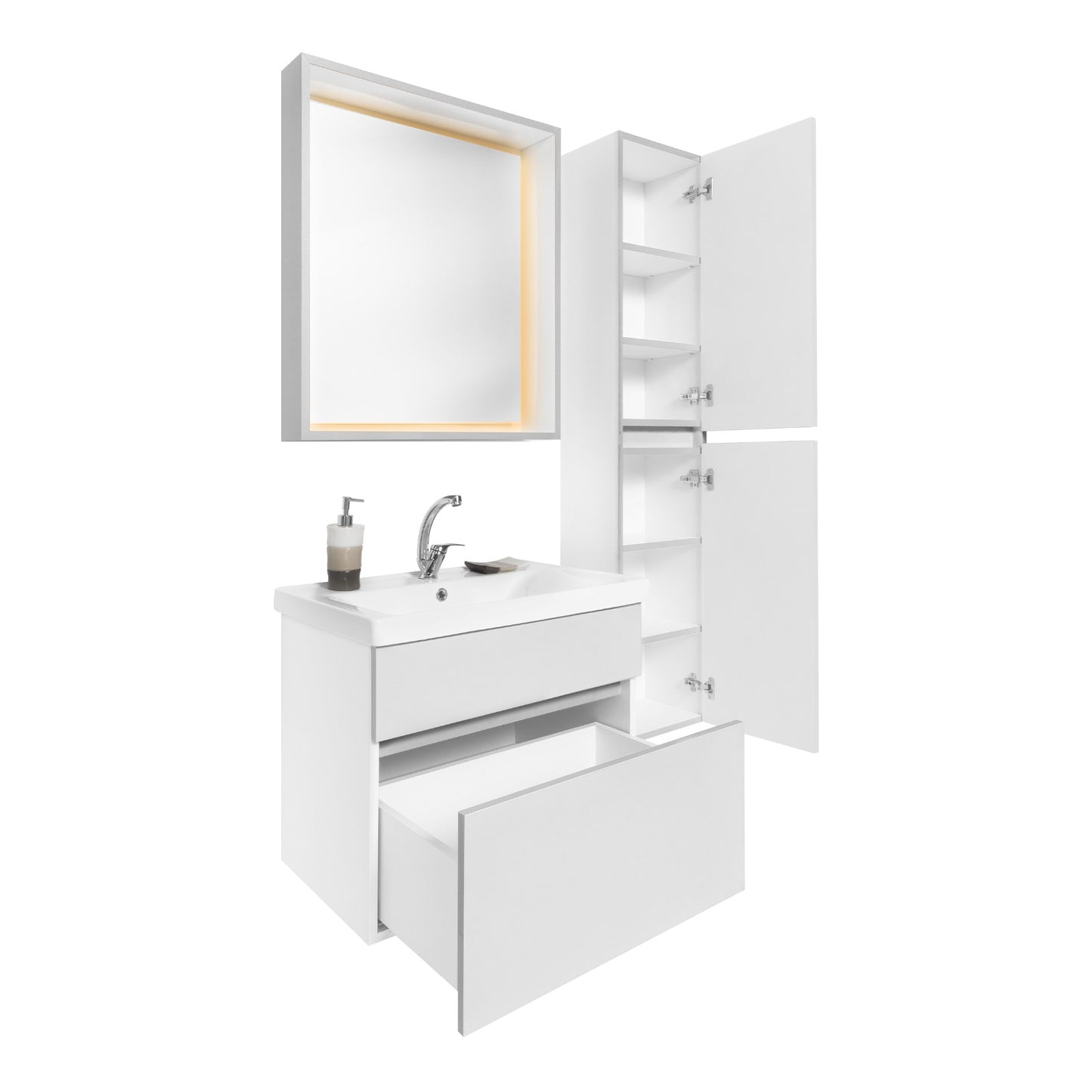 Bathroom cabinet with single sink - Infinty Aurora Home Decor 