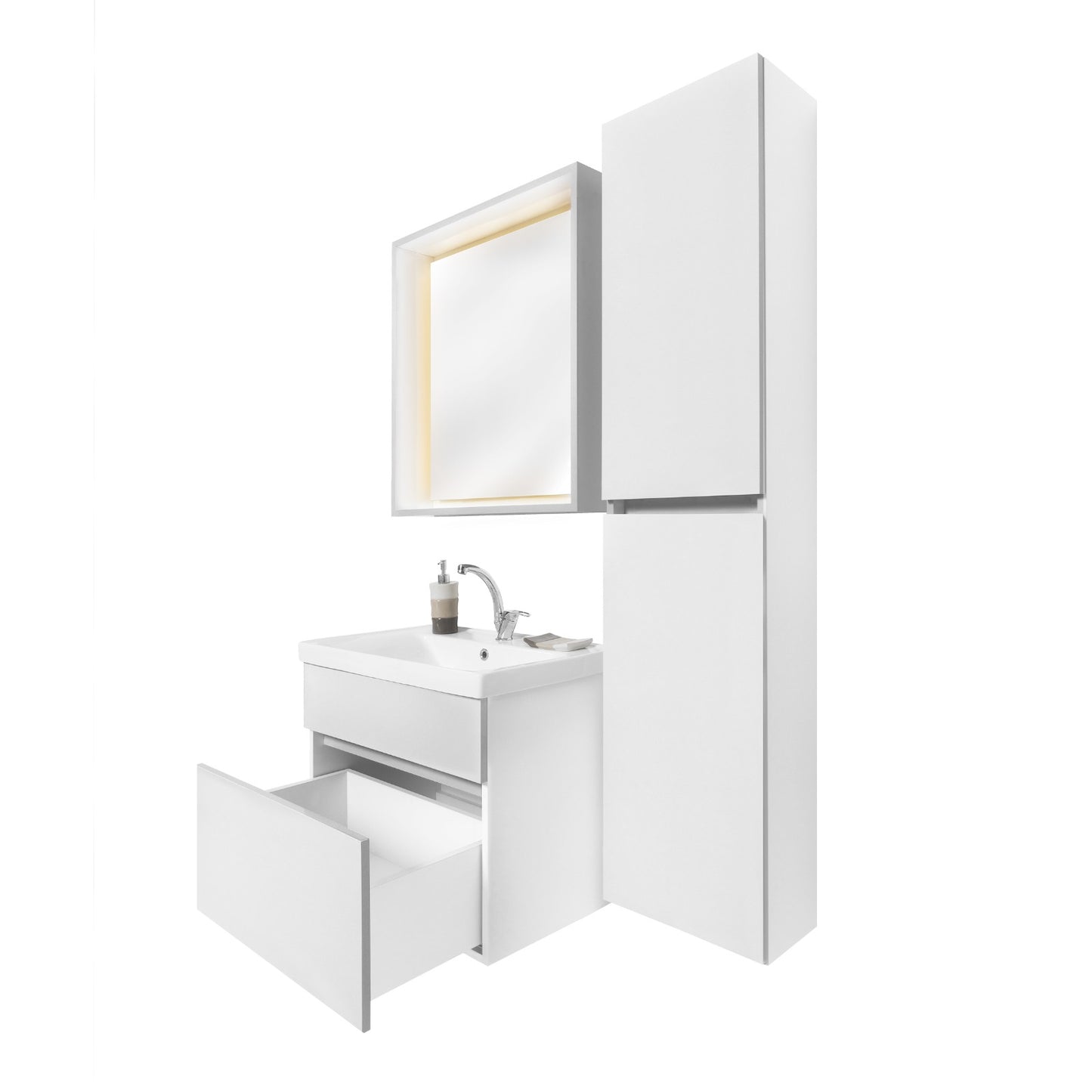 Bathroom cabinet with single sink - Infinty Aurora Home Decor 