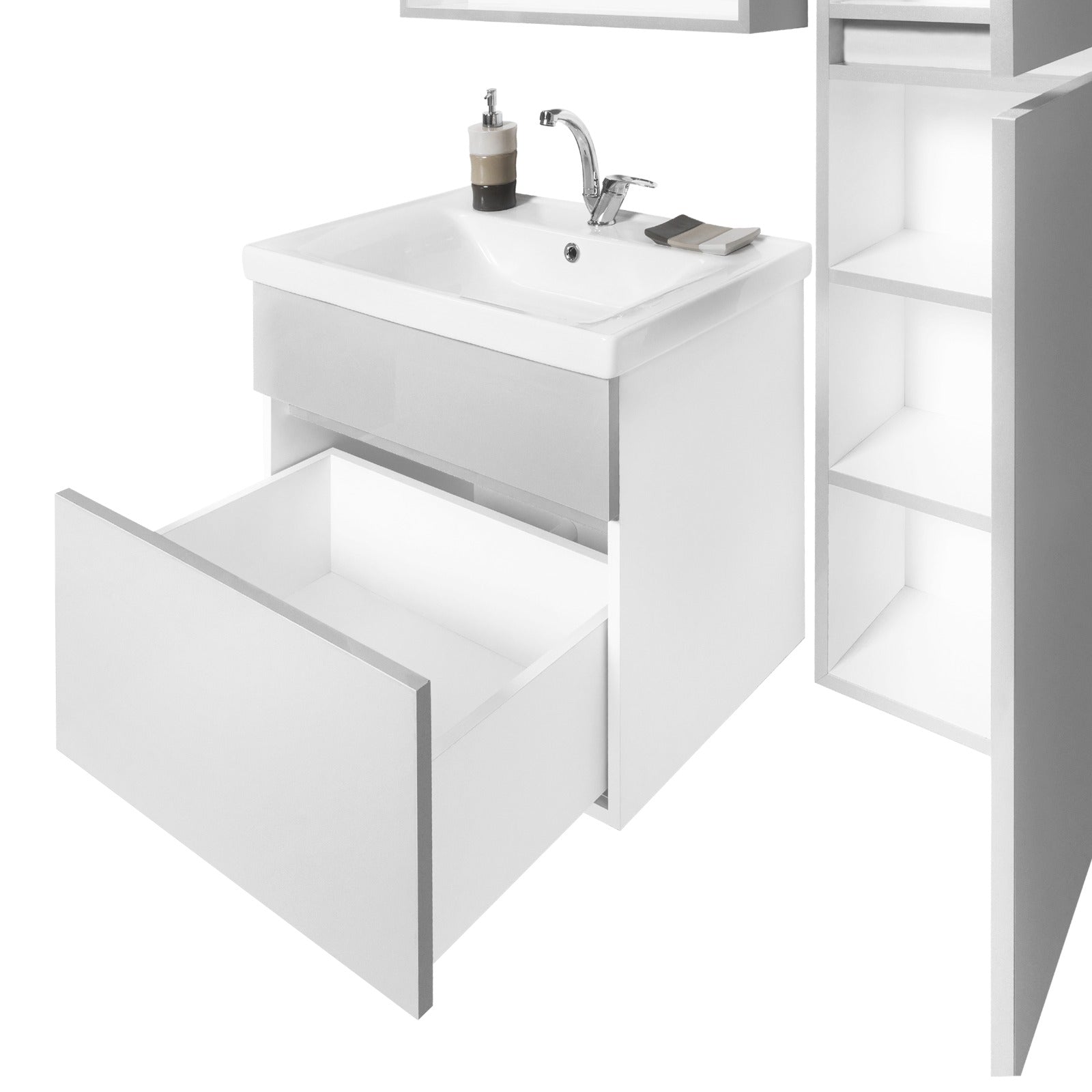 Bathroom cabinet with single sink - Infinty Aurora Home Decor 