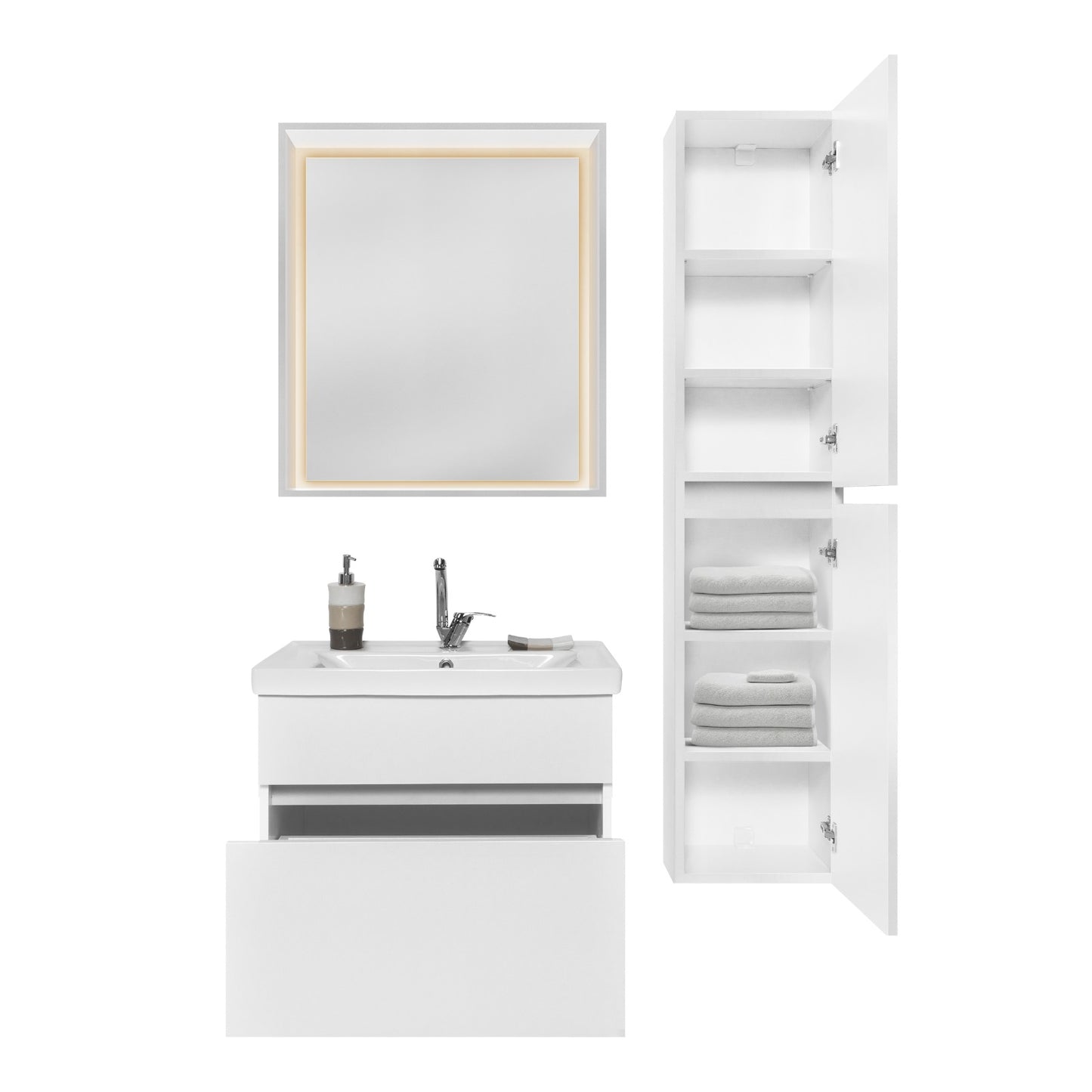 Bathroom cabinet with single sink - Infinty Aurora Home Decor 