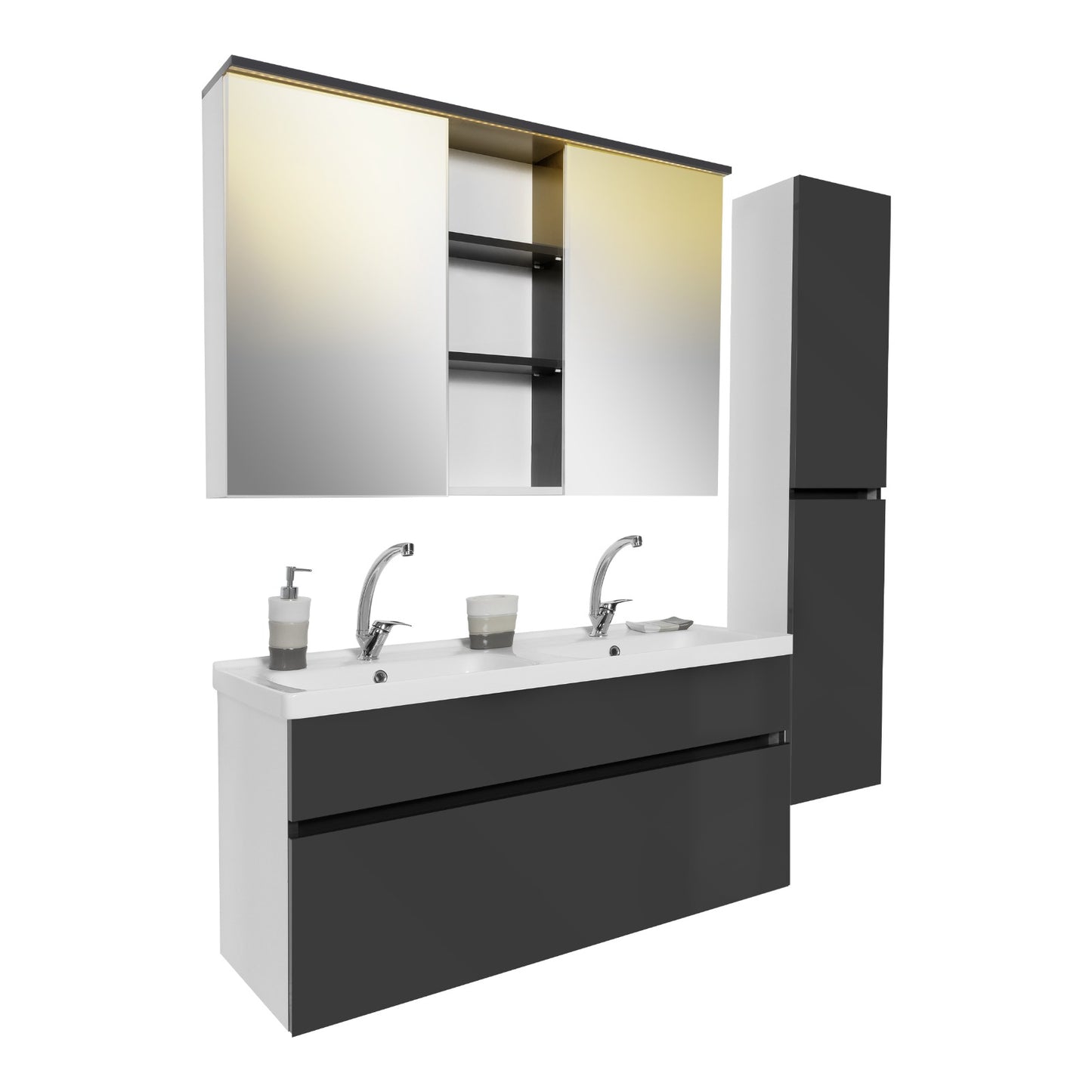 Bathroom cabinet with double sinks  Dosaur - Infinty Aurora Home Decor 