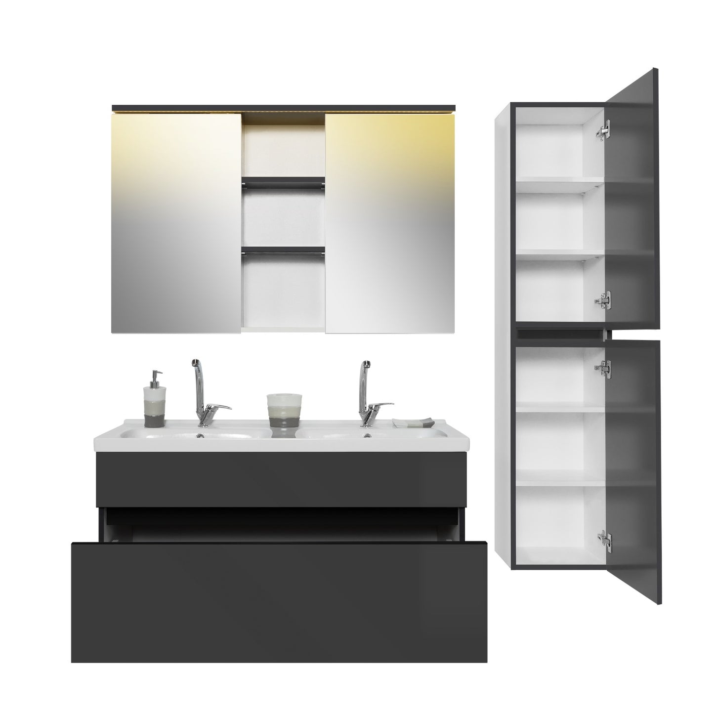 Bathroom cabinet with double sinks  Dosaur - Infinty Aurora Home Decor 