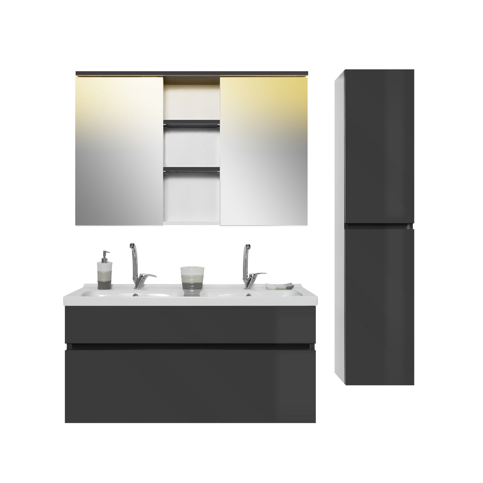 Bathroom cabinet with double sinks  Dosaur - Infinty Aurora Home Decor 