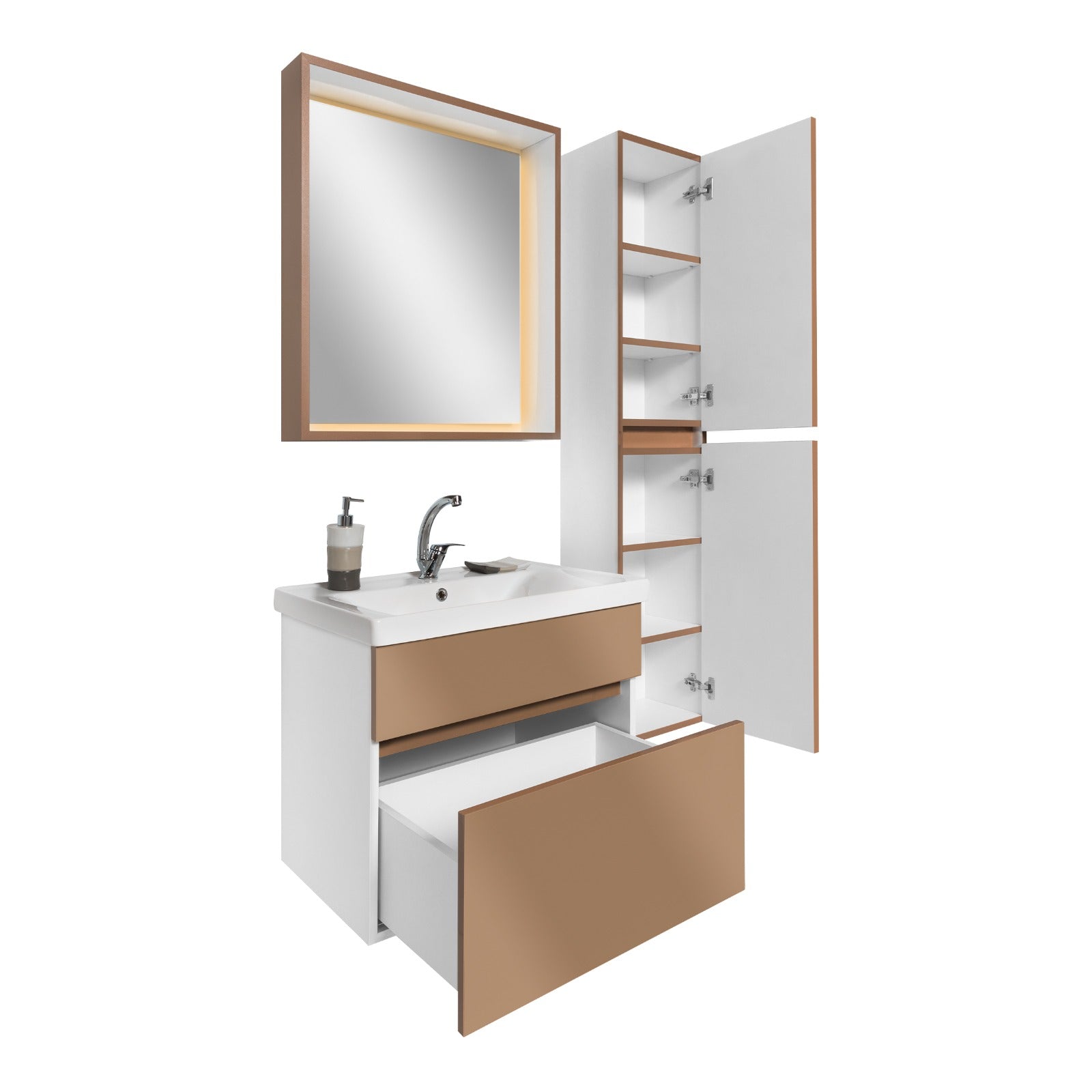 Bathroom cabinet with single sink - Infinty Aurora Home Decor 