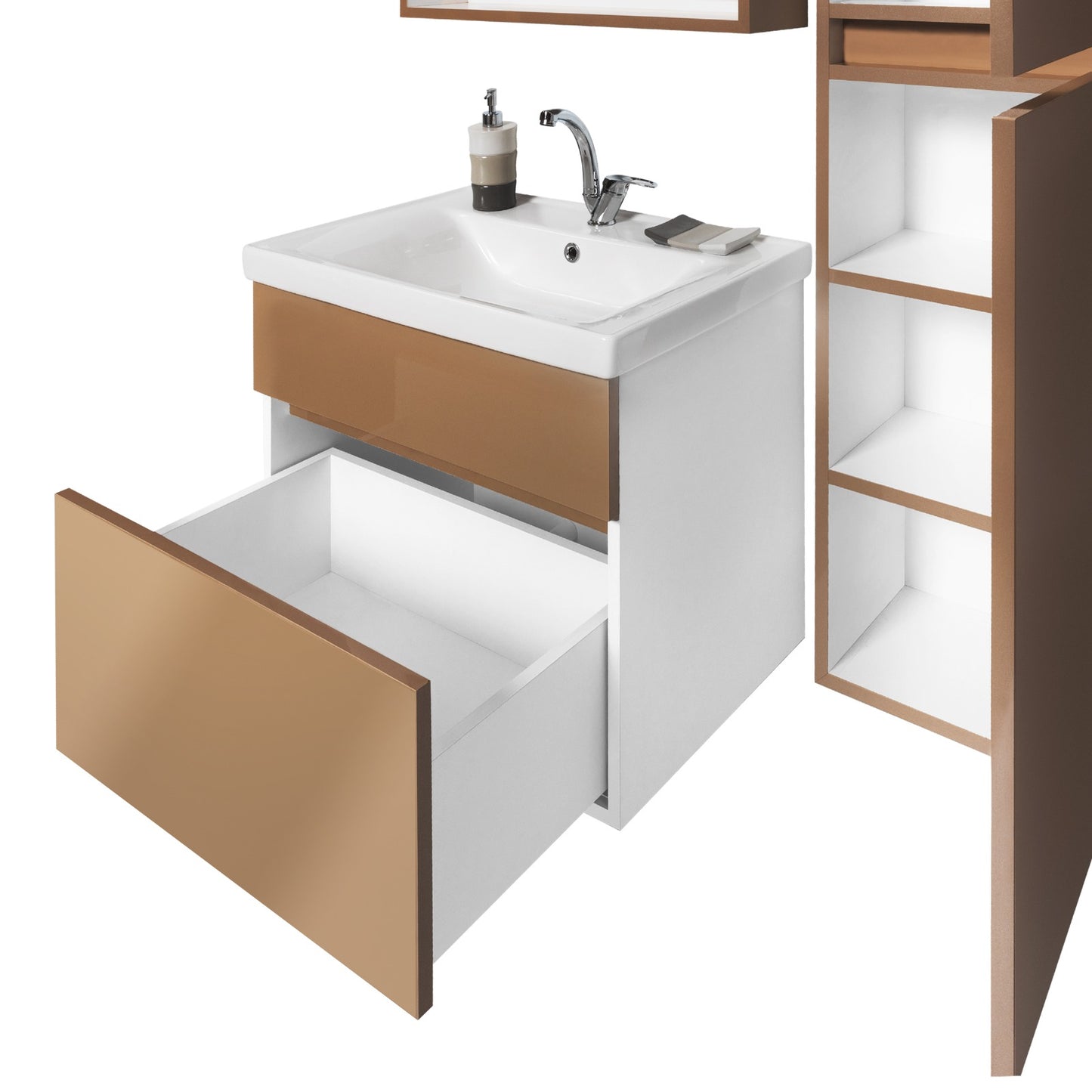 Bathroom cabinet with single sink - Infinty Aurora Home Decor 