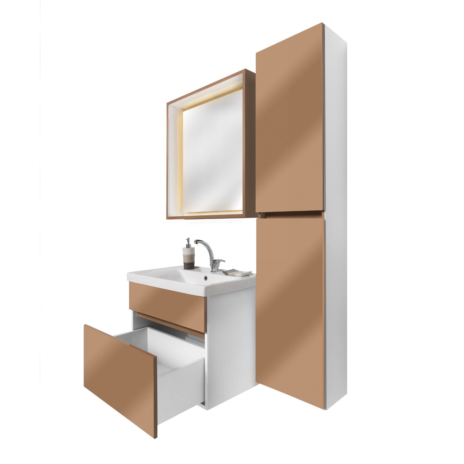 Bathroom cabinet with single sink - Infinty Aurora Home Decor 