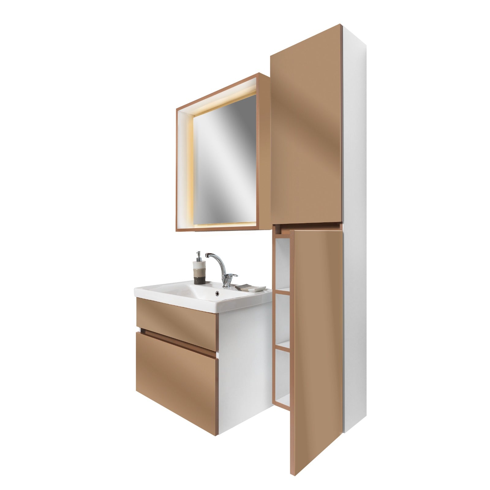 Bathroom cabinet with single sink - Infinty Aurora Home Decor 